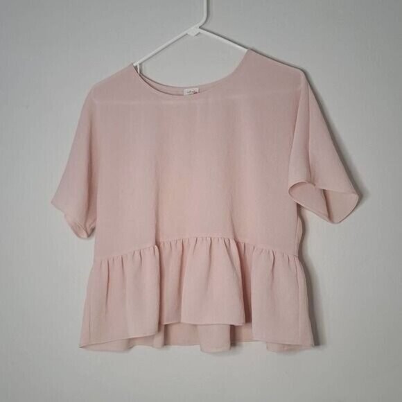 Aritzia Wilfred Macee Short Sleeve Peplum Blouse Size‎ XXS - Picture 4 of 8